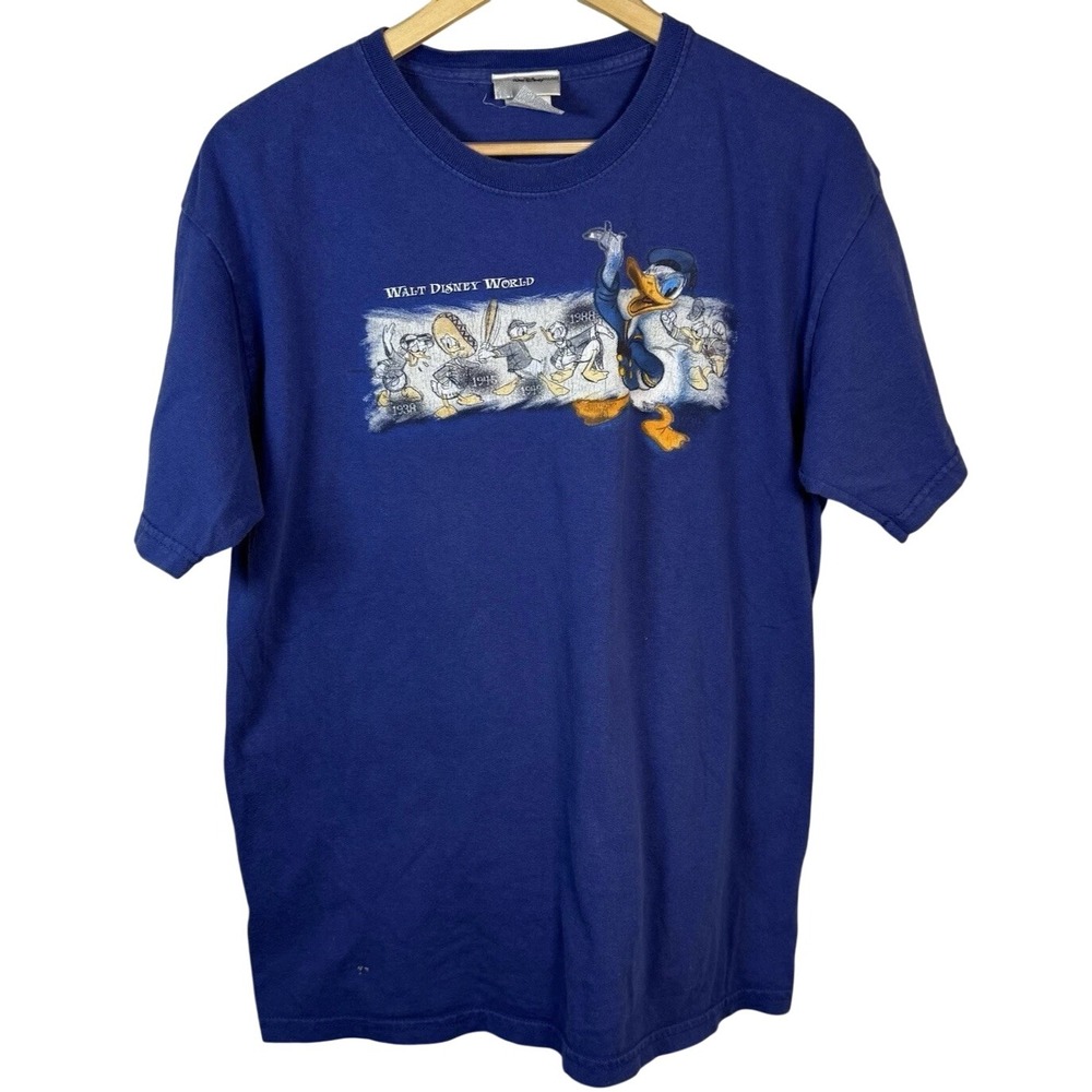 VTG Walt Disney World Donald Duck Graphic T-Shirt Vacation‎ Tee S.S. Size Large